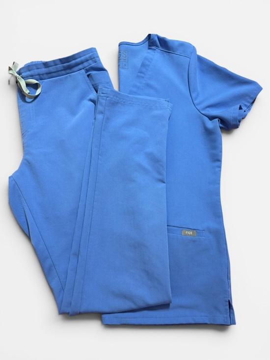 Figs Pants - NWOT Women’s Figs Yola Skinny Scrub Set, Ceil Blue, Small & Small Tall